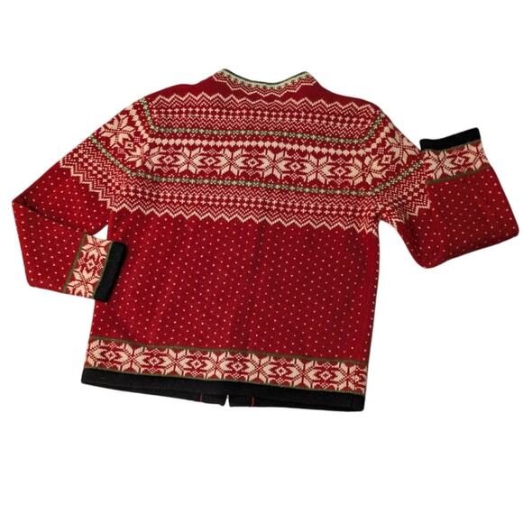 Susan Bristol Wool Red Women Sweater Cardigan Size S - Picture 2 of 6